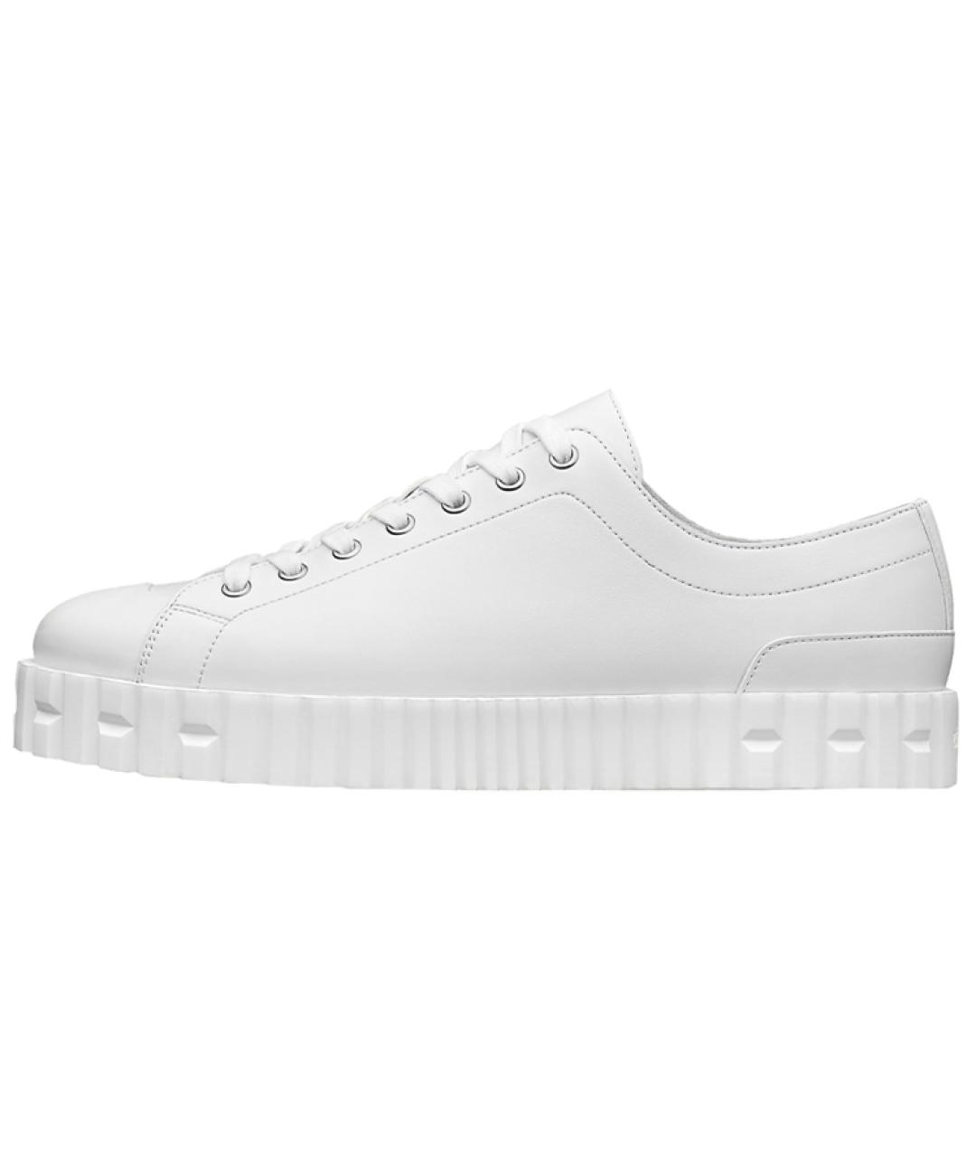 HERMES Белые кожаные низкие кроссовки / кеды, фото 2