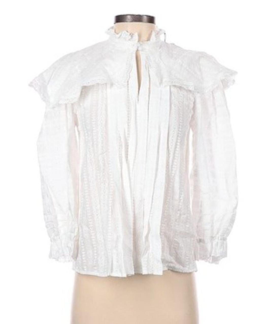 SANDRO Белая хлопковая рубашка, фото 3