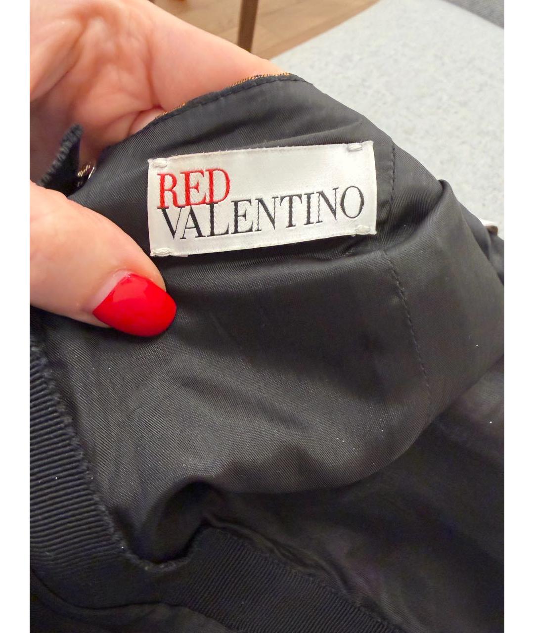 RED VALENTINO Золотое полиэстеровое коктейльное платье, фото 3