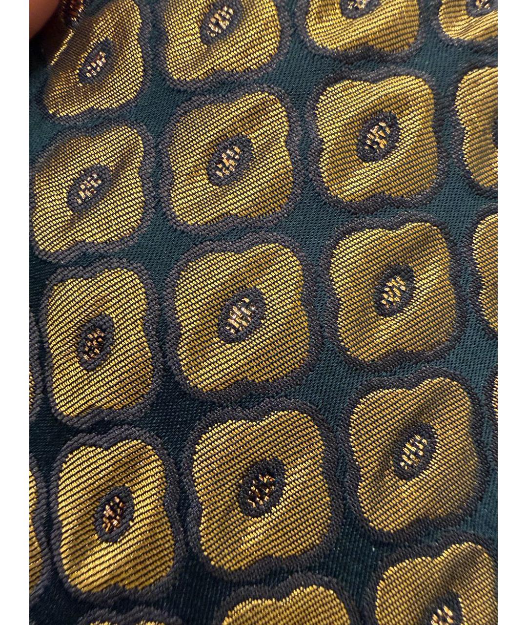 RED VALENTINO Золотое полиэстеровое коктейльное платье, фото 6