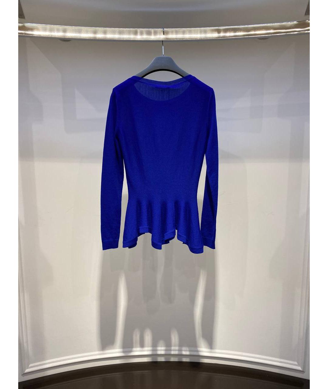 ALEXANDER MCQUEEN Синяя шерстяная водолазка, фото 3