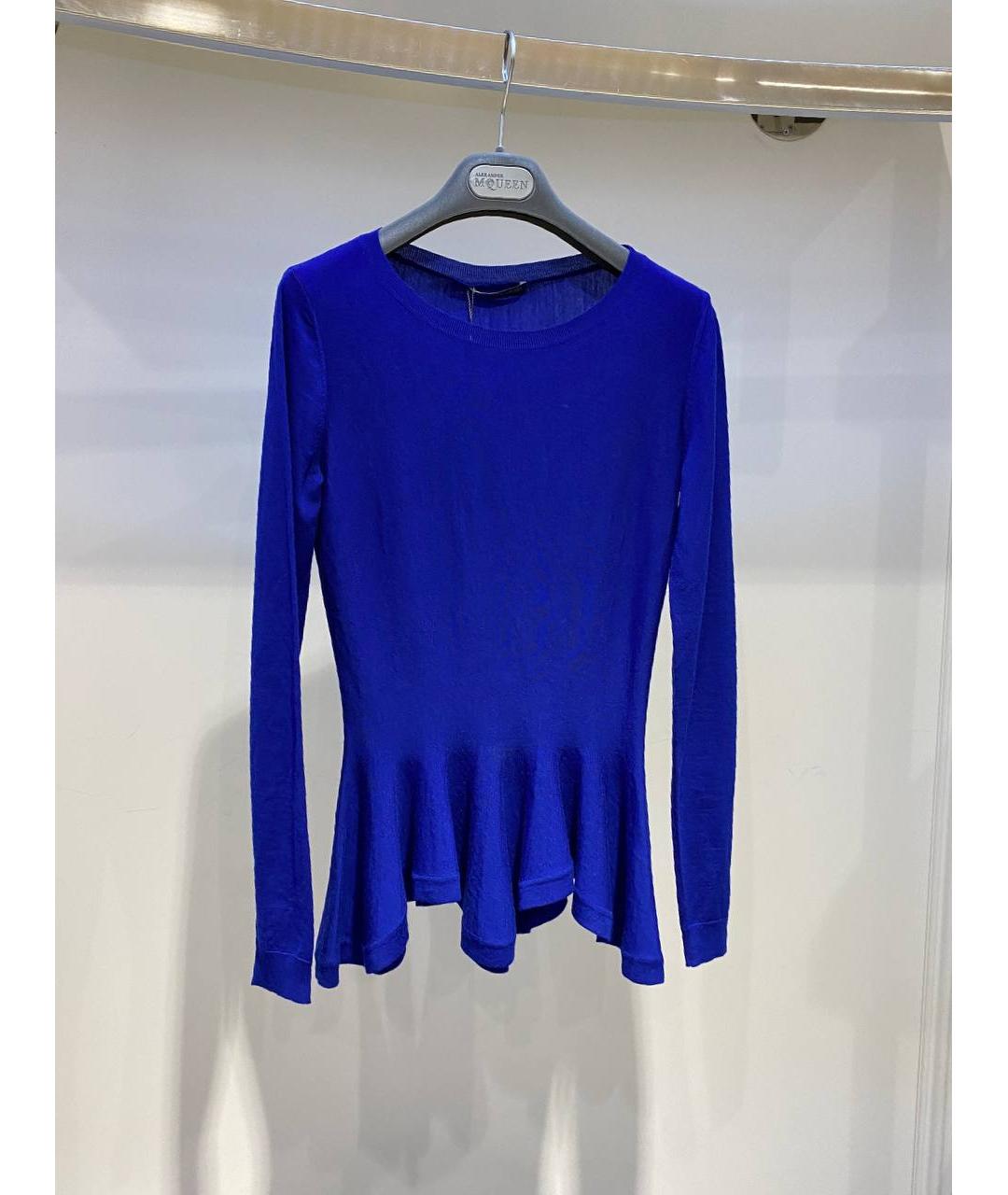 ALEXANDER MCQUEEN Синяя шерстяная водолазка, фото 2