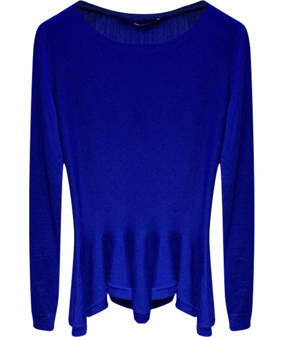 ALEXANDER MCQUEEN Синяя шерстяная водолазка, фото 1