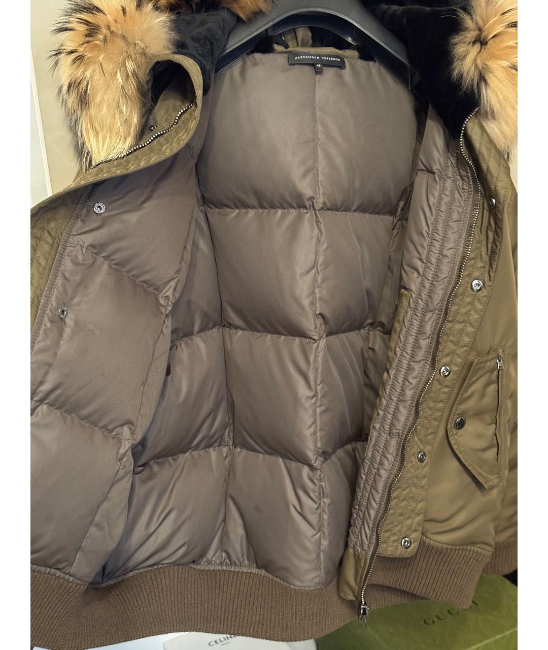 ALEXANDER TEREKHOV Хаки полиамидовый пуховик, фото 4