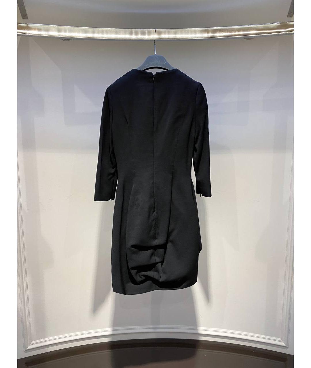 ALEXANDER MCQUEEN Черное шерстяное платье, фото 3