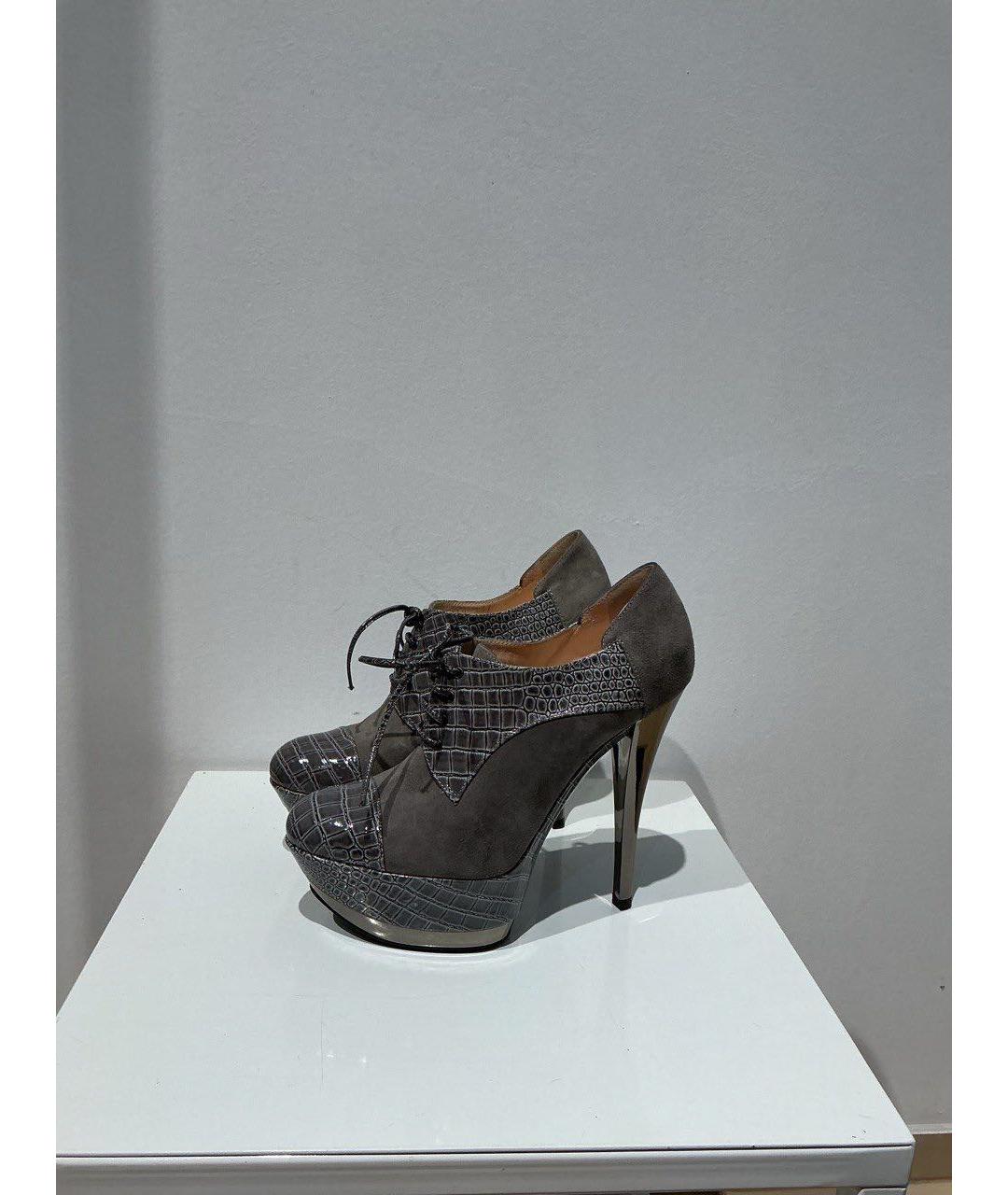 CASADEI Антрацитовые кожаные полусапоги, фото 4