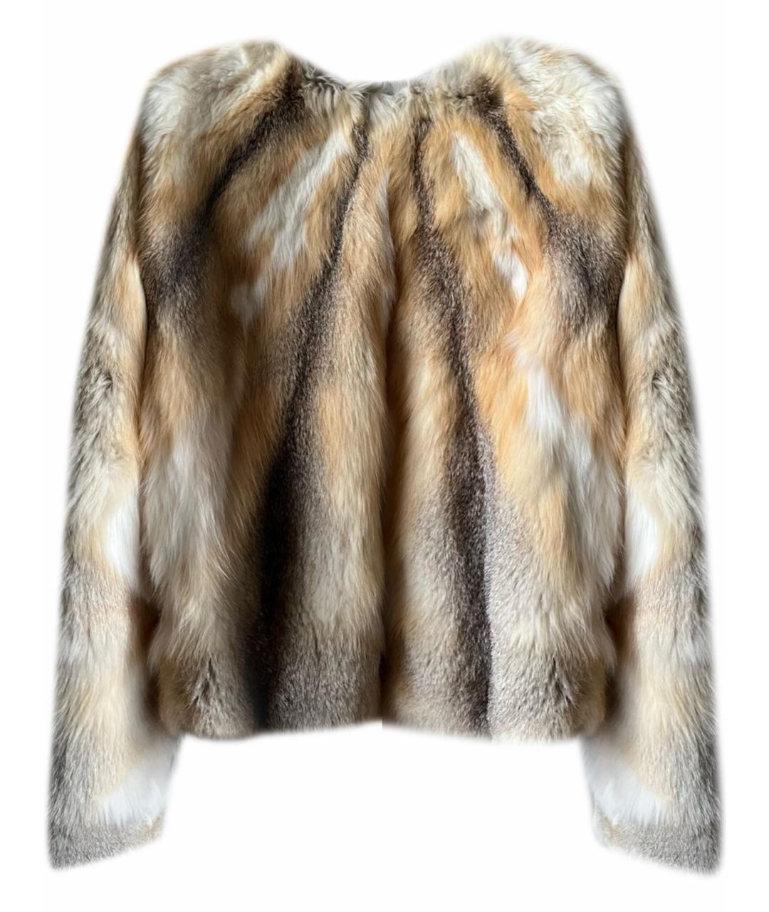 JIL SANDER Мульти меховая шуба, фото 1