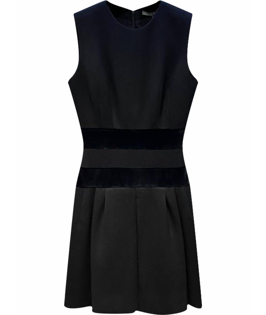 ALEXANDER MCQUEEN Черное шерстяное вечернее платье, фото 1