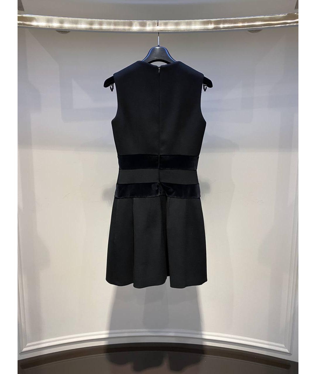 ALEXANDER MCQUEEN Черное шерстяное вечернее платье, фото 3