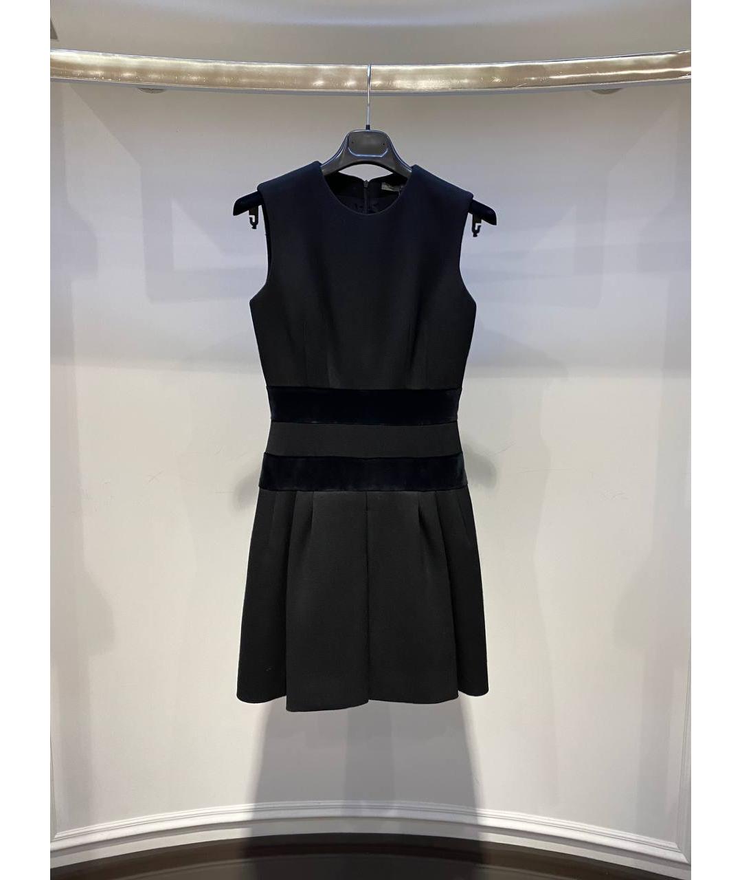 ALEXANDER MCQUEEN Черное шерстяное вечернее платье, фото 4