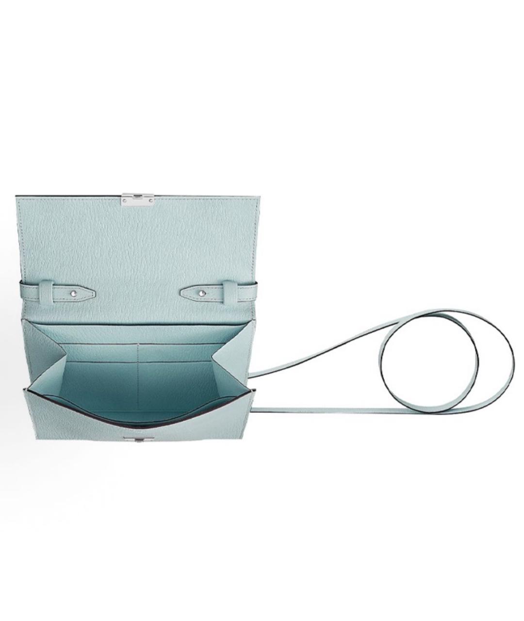 HERMES Голубая кожаная сумка через плечо, фото 4