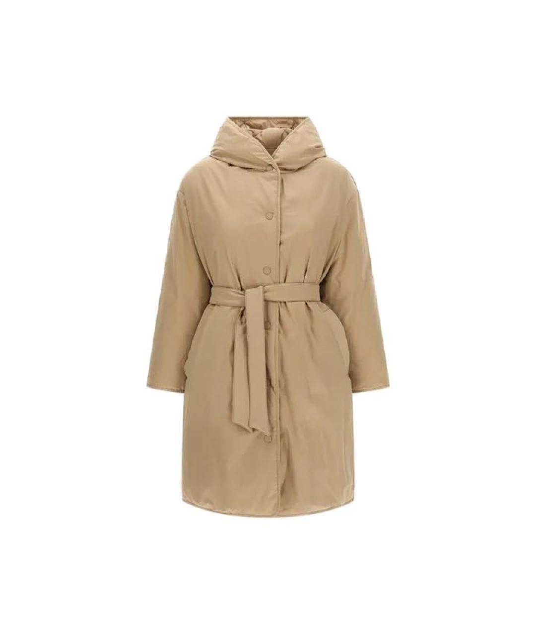 WEEKEND MAX MARA Бежевая полиэстеровая куртка, фото 5