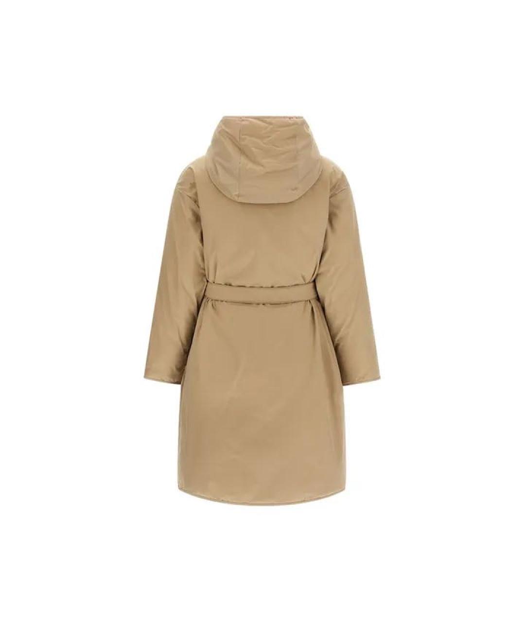 WEEKEND MAX MARA Бежевая полиэстеровая куртка, фото 2