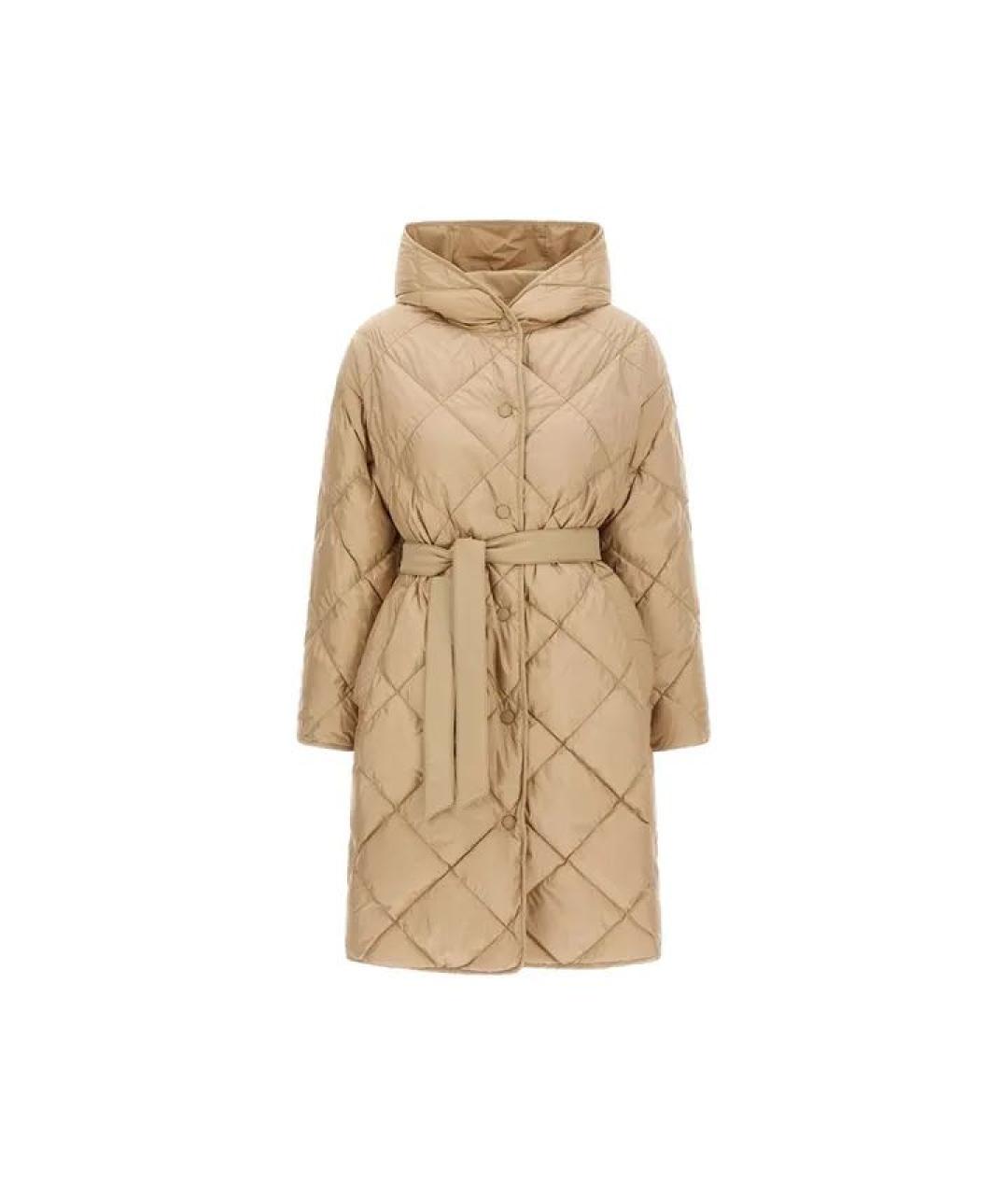 WEEKEND MAX MARA Бежевая полиэстеровая куртка, фото 3