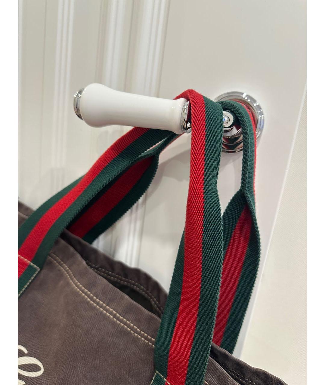 GUCCI Мульти тканевая сумка с короткими ручками, фото 2