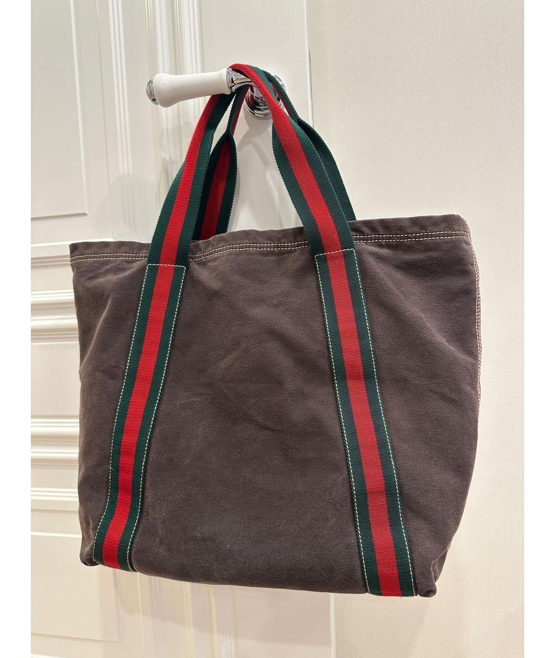 GUCCI Мульти тканевая сумка с короткими ручками, фото 3