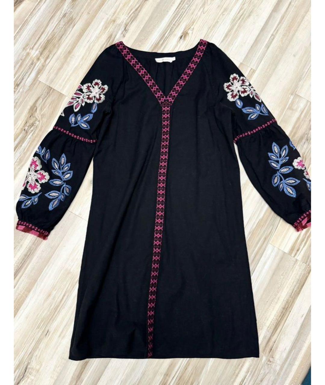 TORY BURCH Черное хлопковое коктейльное платье, фото 8