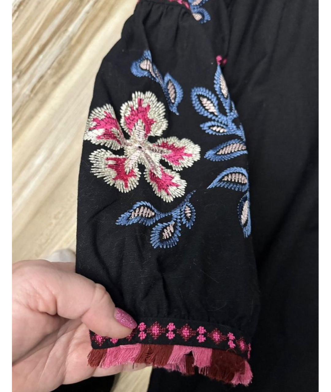 TORY BURCH Черное хлопковое коктейльное платье, фото 3