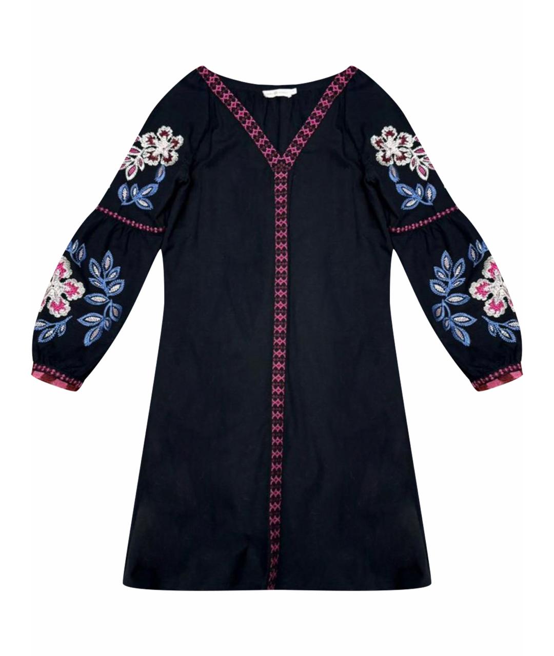 TORY BURCH Черное хлопковое коктейльное платье, фото 1