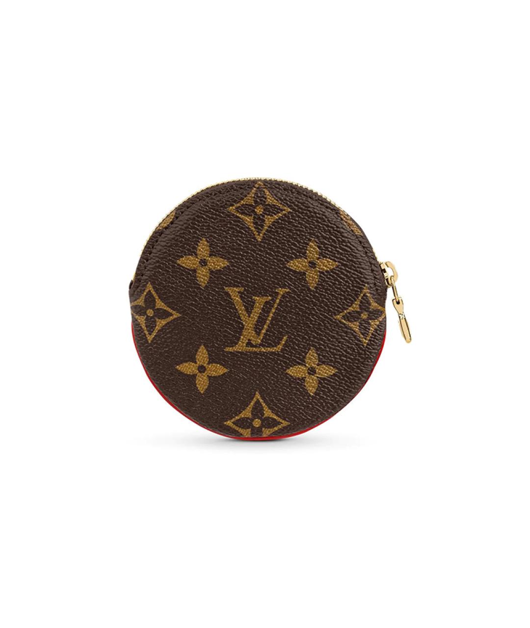 LOUIS VUITTON Красный кожаный кошелек, фото 3