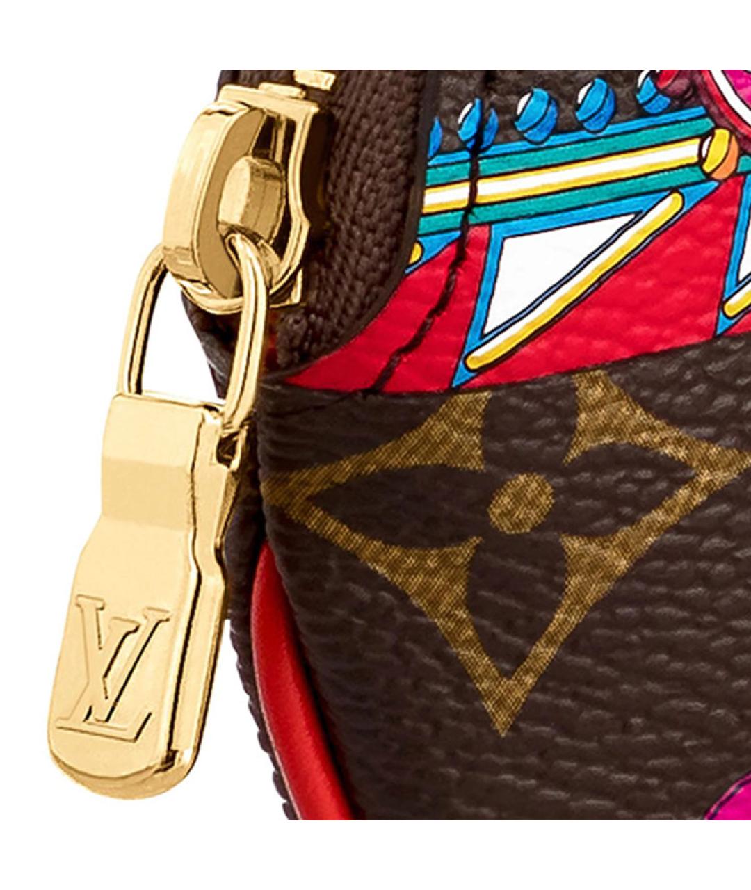 LOUIS VUITTON Красный кожаный кошелек, фото 5