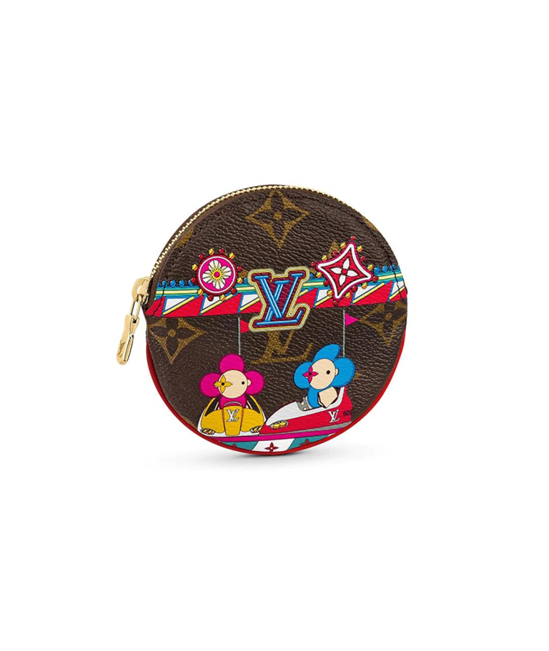 LOUIS VUITTON Красный кожаный кошелек, фото 1