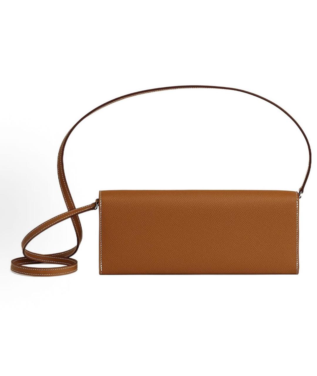 HERMES Коричневая кожаная сумка через плечо, фото 2