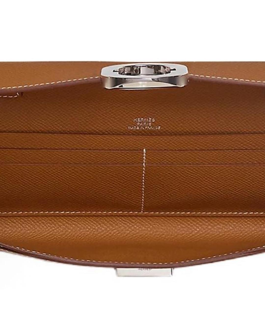 HERMES Коричневая кожаная сумка через плечо, фото 5