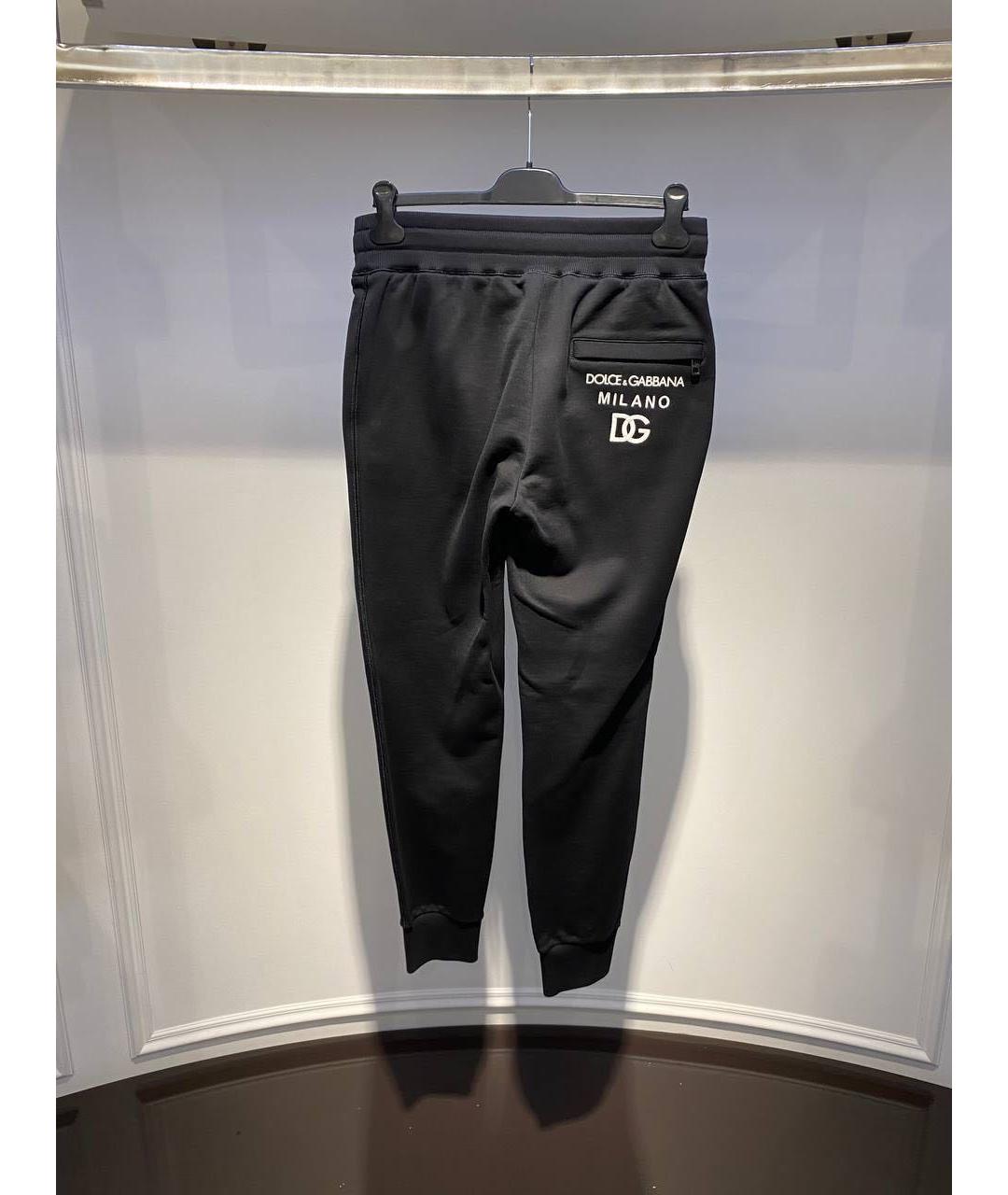 DOLCE&GABBANA Черный хлопковый спортивный костюм, фото 3