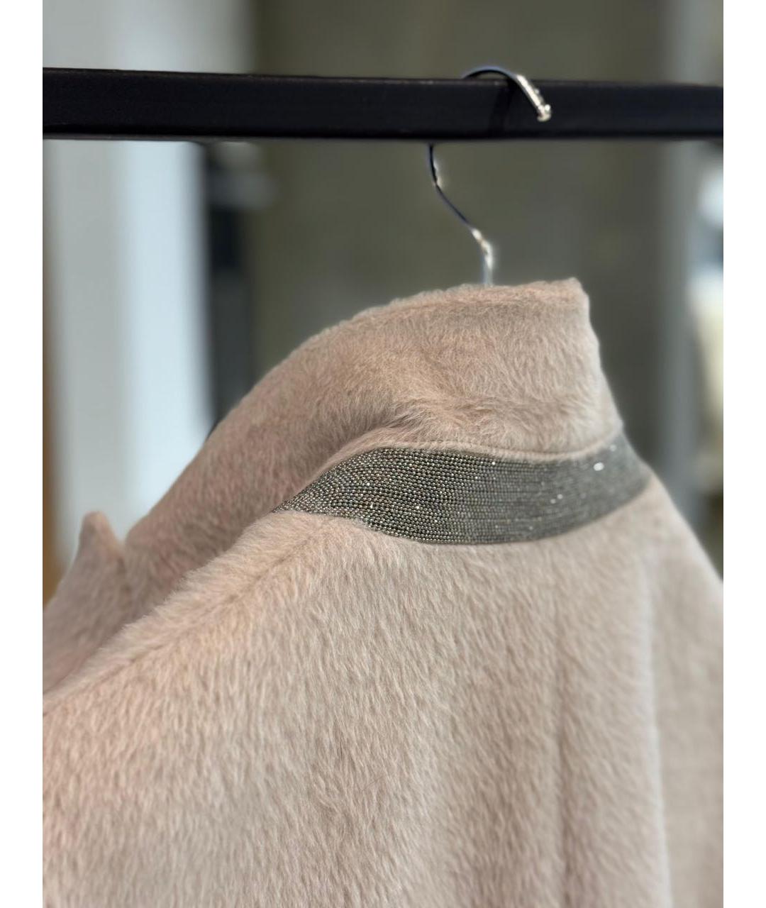 BRUNELLO CUCINELLI Бежевое шерстяное пальто, фото 2