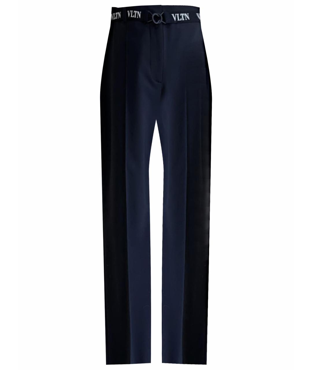 VALENTINO Черные шерстяные прямые брюки, фото 1