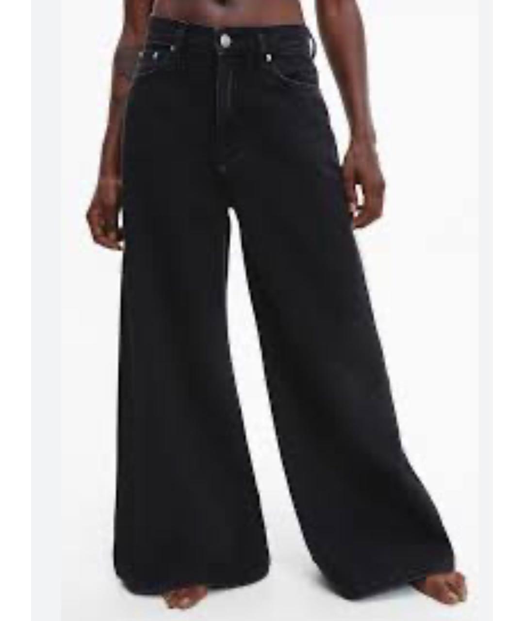 CALVIN KLEIN Черные хлопковые джинсы клеш, фото 6