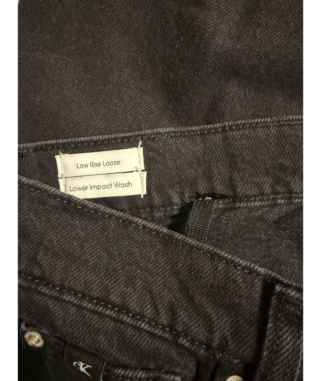 CALVIN KLEIN Черные хлопковые джинсы клеш, фото 4