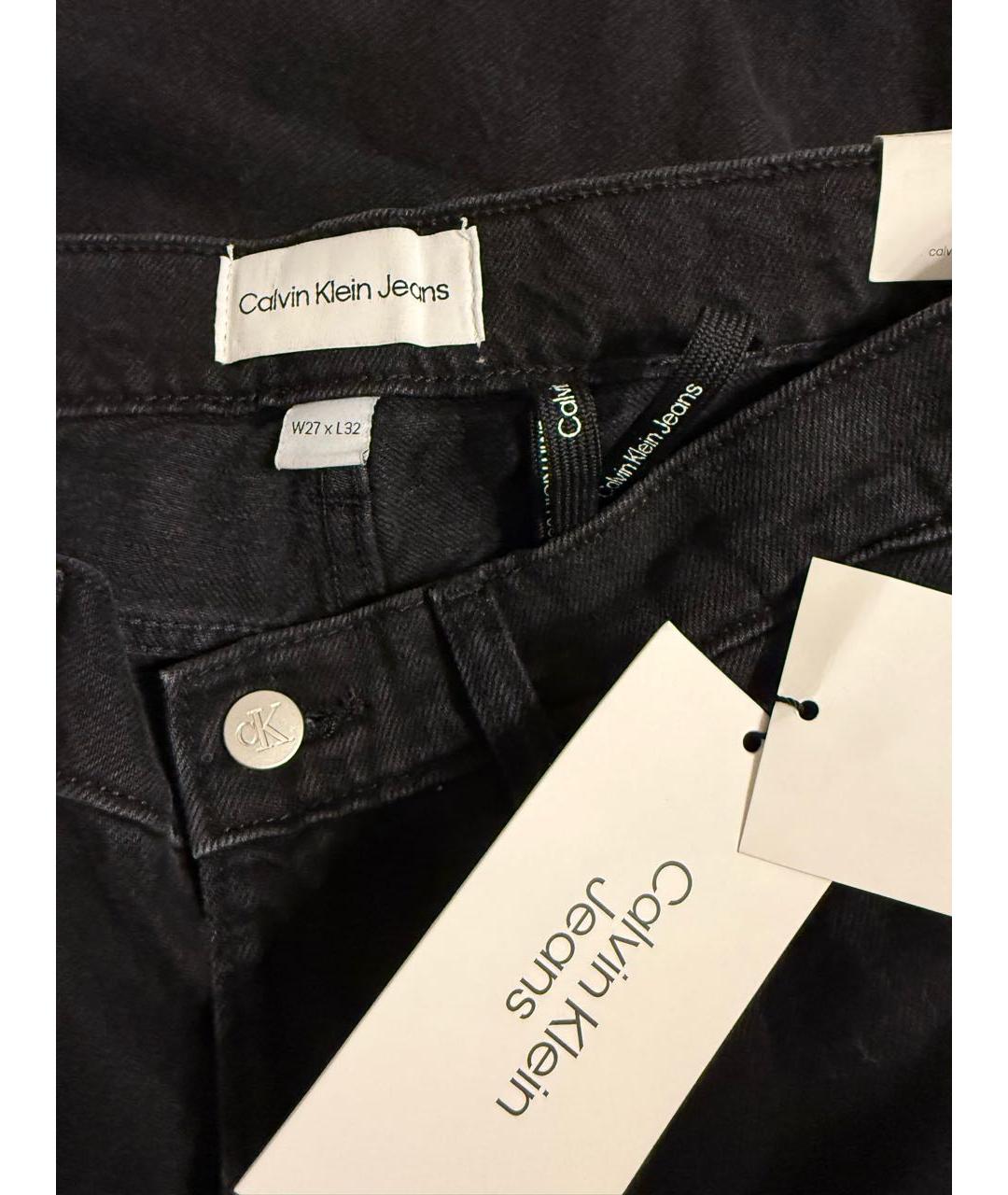 CALVIN KLEIN Черные хлопковые джинсы клеш, фото 3