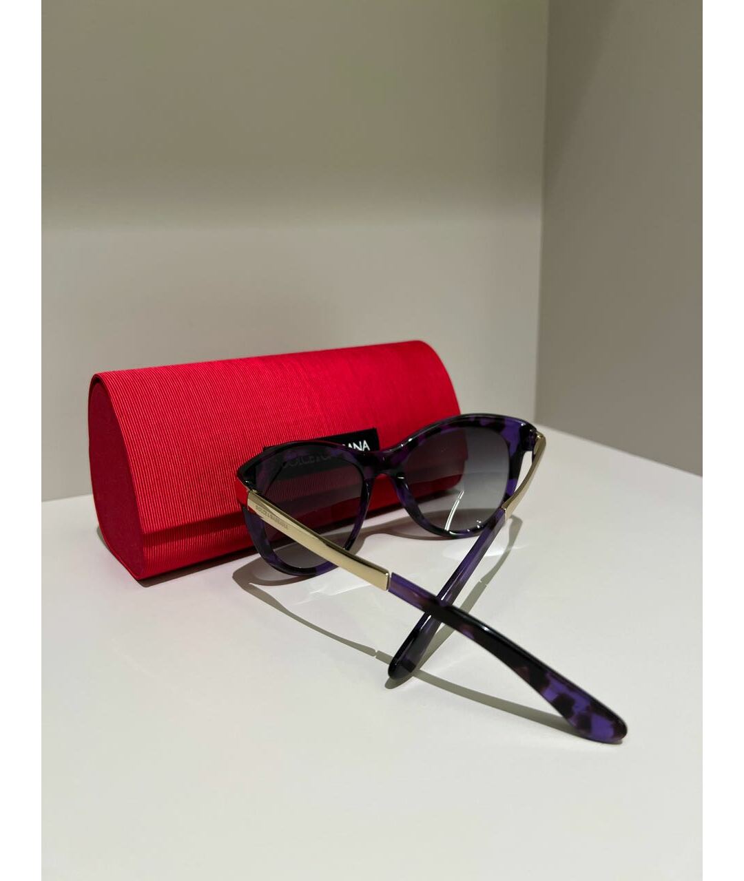 DOLCE&GABBANA Фиолетовые пластиковые солнцезащитные очки, фото 3