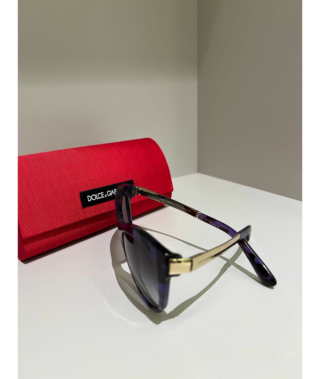 DOLCE&GABBANA Фиолетовые пластиковые солнцезащитные очки, фото 2