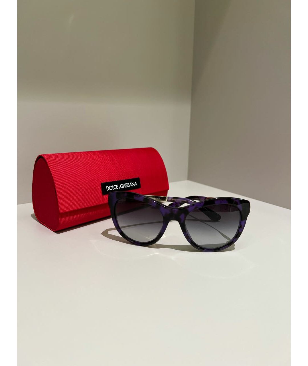 DOLCE&GABBANA Фиолетовые пластиковые солнцезащитные очки, фото 5