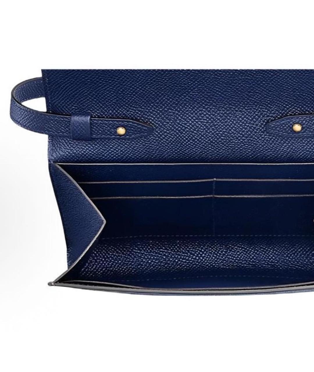 HERMES Синяя кожаная сумка через плечо, фото 4