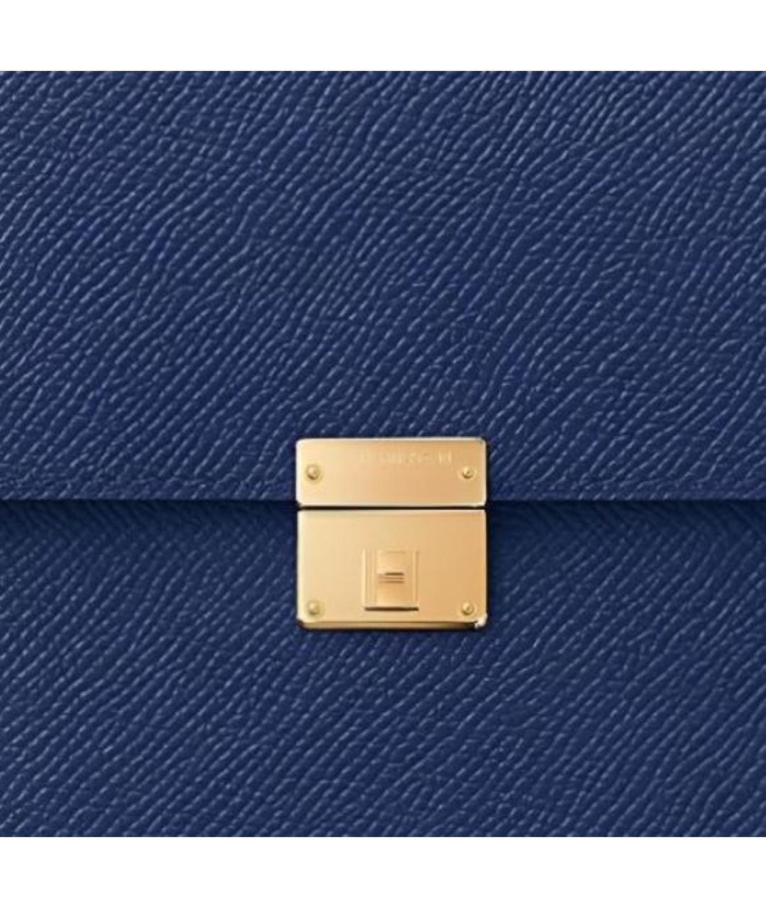HERMES Синяя кожаная сумка через плечо, фото 3
