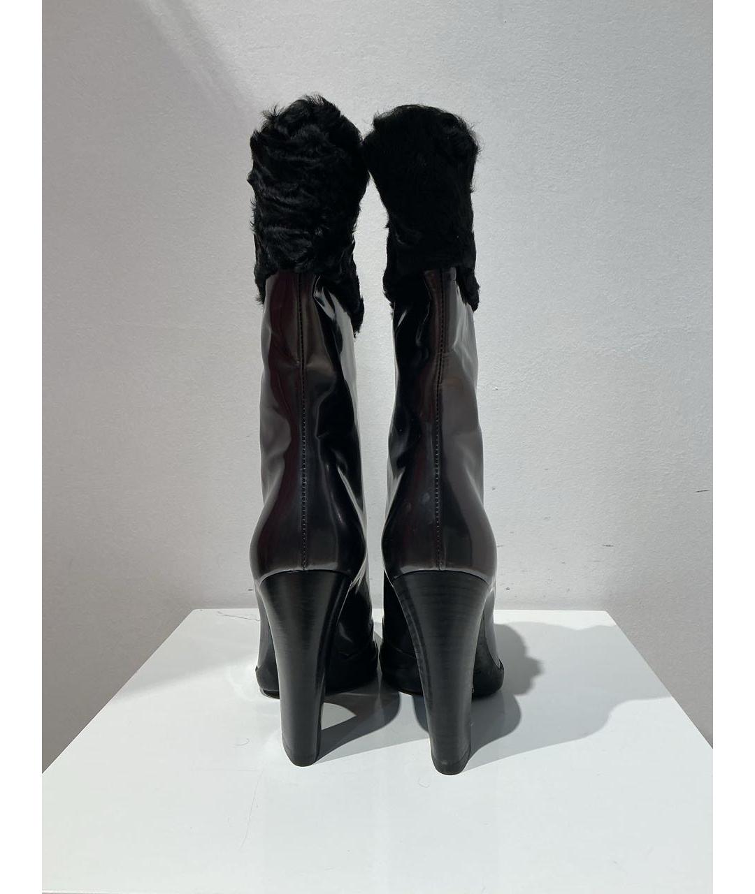 CASADEI Черные сапоги из лакированной кожи, фото 4