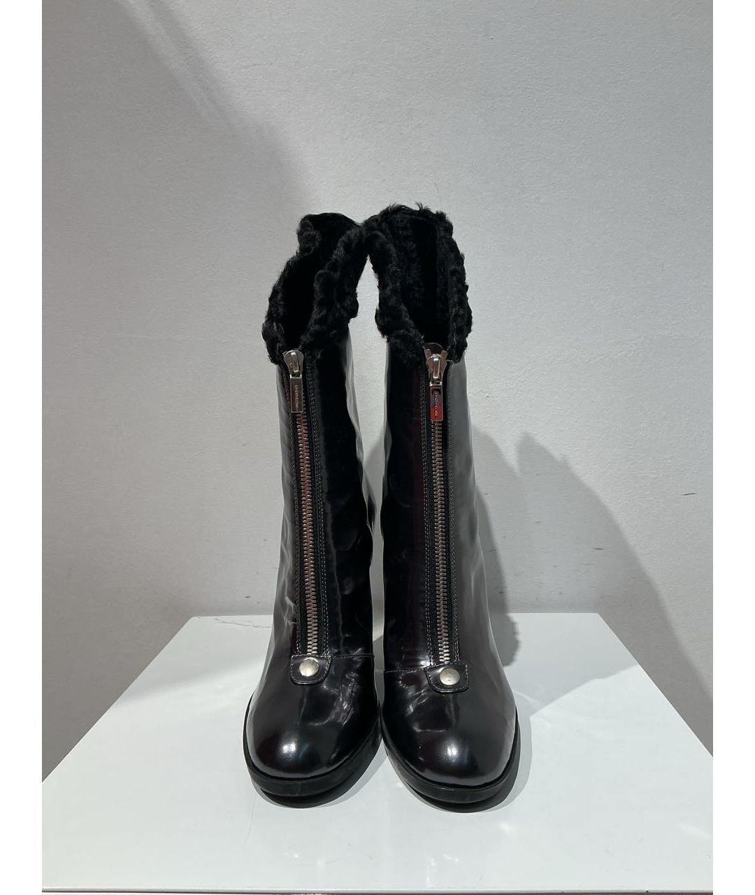 CASADEI Черные сапоги из лакированной кожи, фото 3