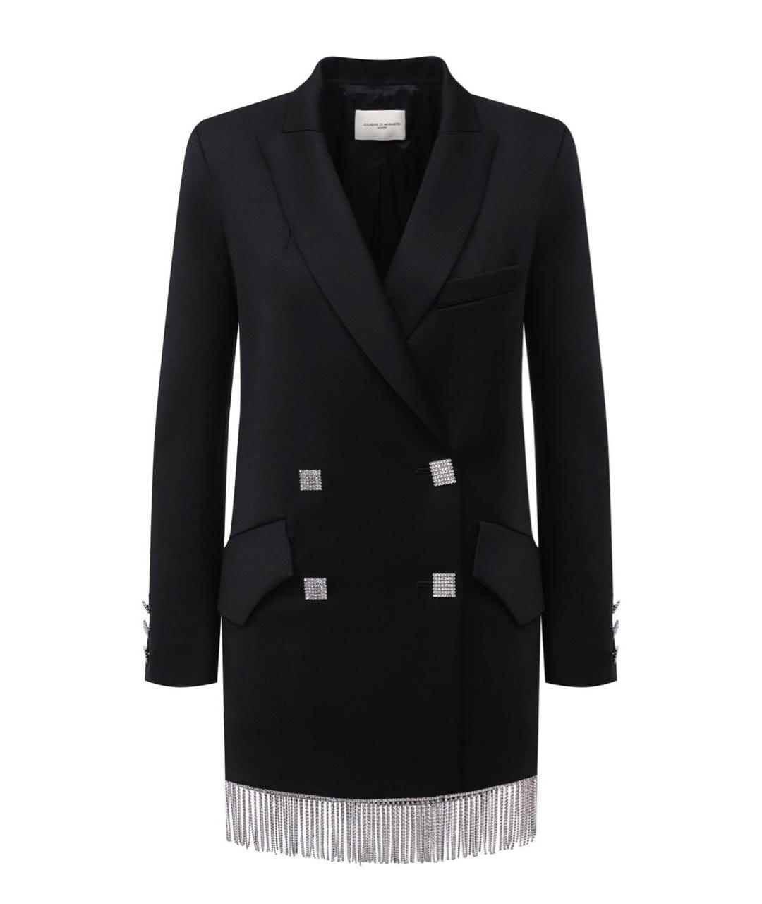 GIUSEPPE DI MORABITO Черное шерстяное коктейльное платье, фото 1