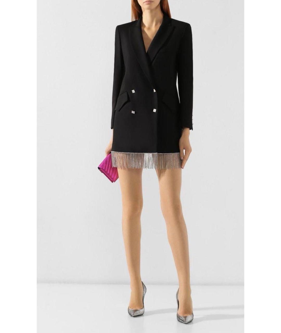 GIUSEPPE DI MORABITO Черное шерстяное коктейльное платье, фото 6