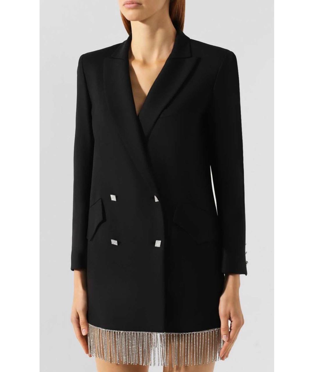 GIUSEPPE DI MORABITO Черное шерстяное коктейльное платье, фото 5