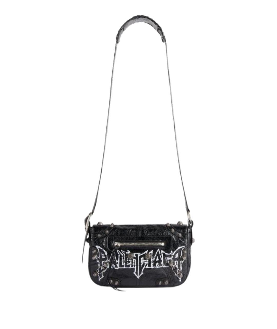 BALENCIAGA Черная кожаная сумка на плечо, фото 1