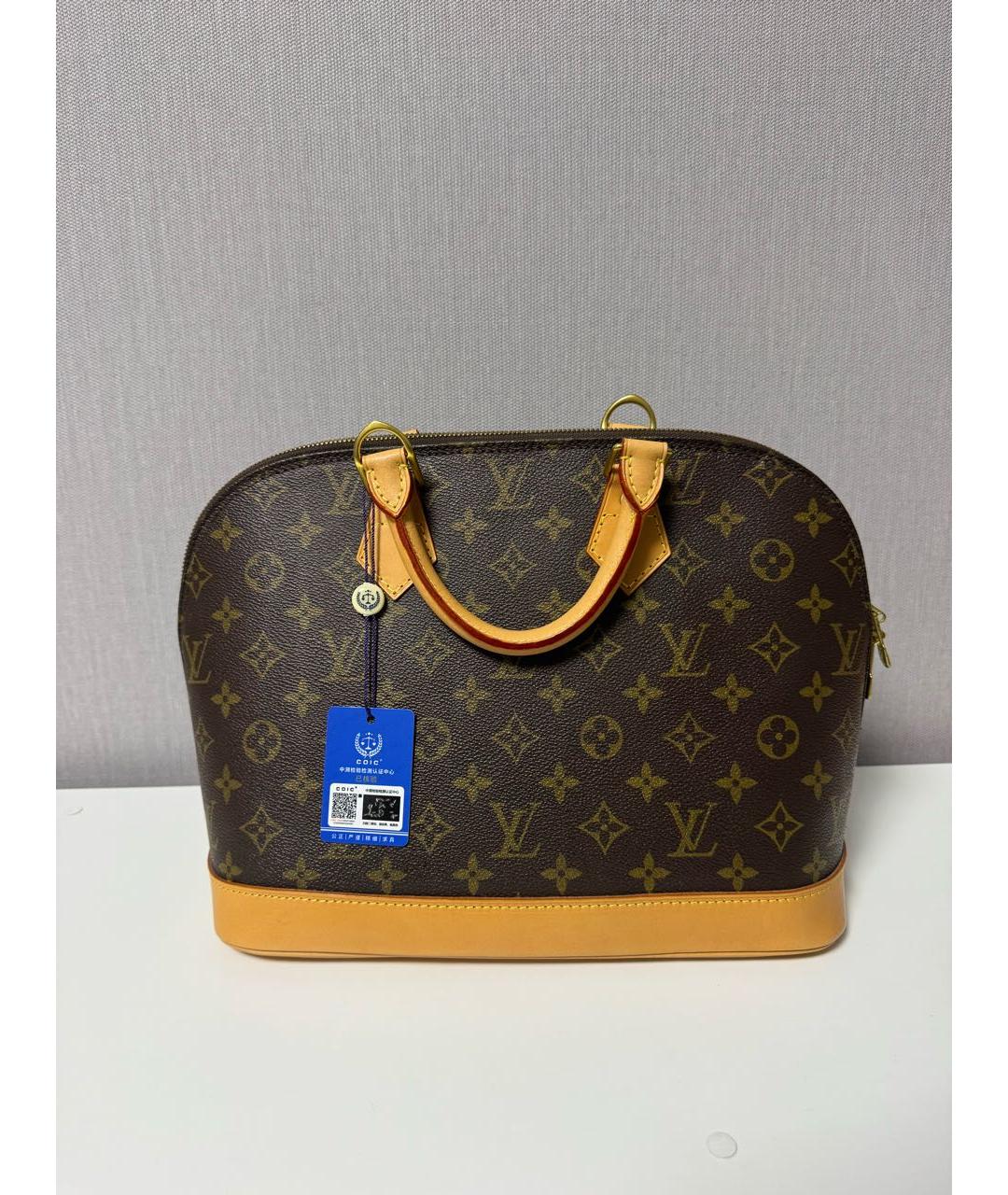 LOUIS VUITTON Коричневая сумка с короткими ручками, фото 6