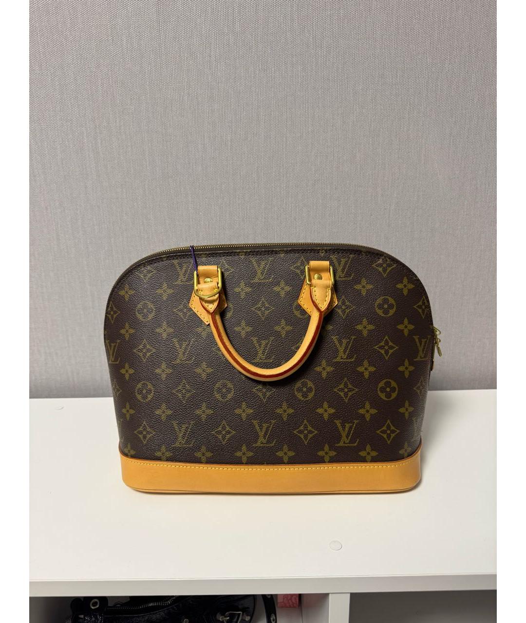 LOUIS VUITTON Коричневая сумка с короткими ручками, фото 3