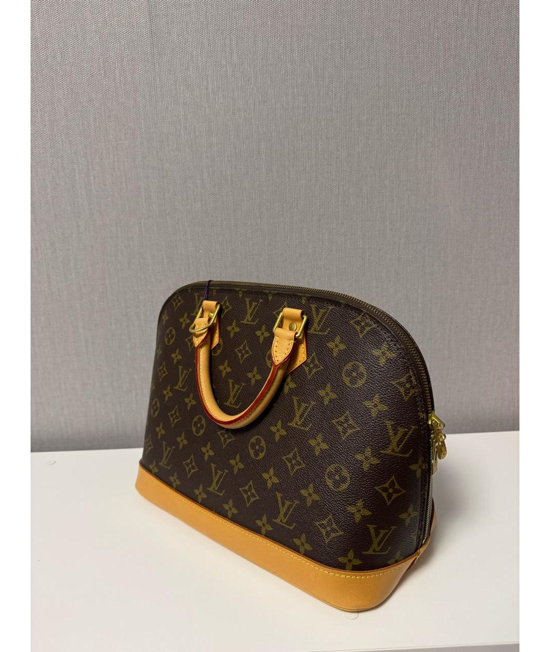 LOUIS VUITTON Коричневая сумка с короткими ручками, фото 2