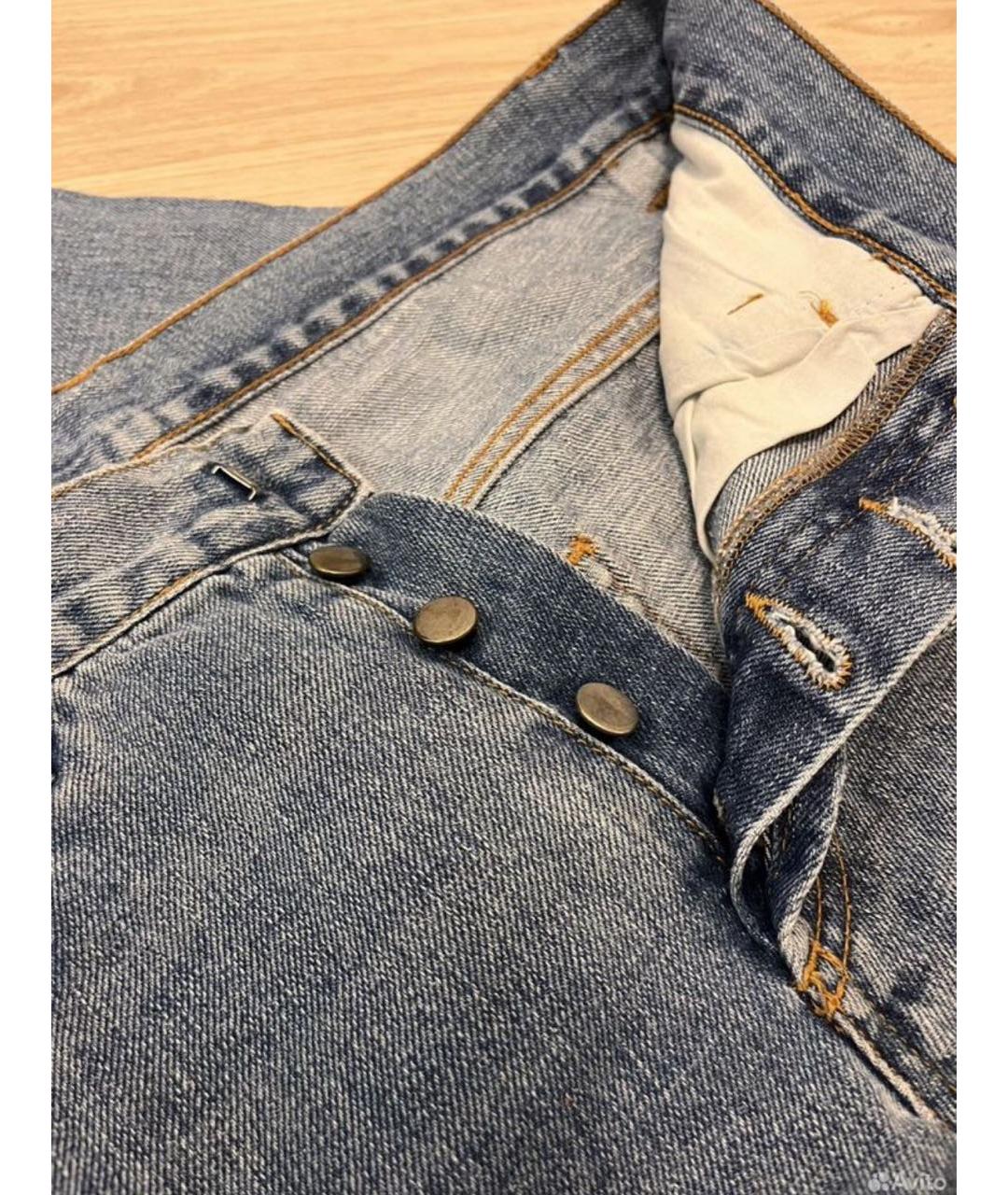 BALMAIN Голубые хлопковые джинсы скинни, фото 4