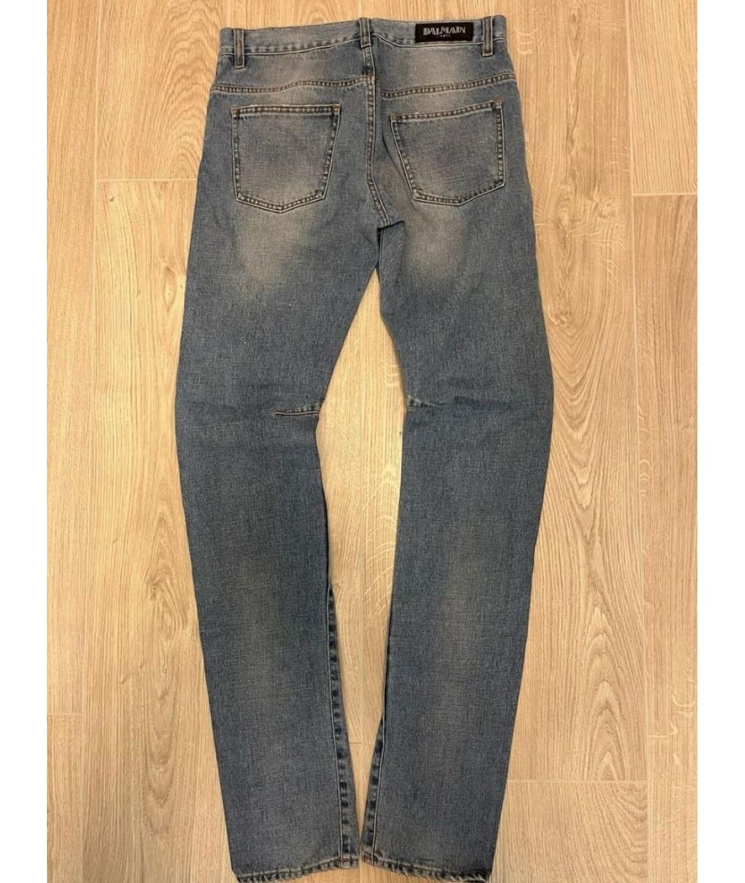 BALMAIN Голубые хлопковые джинсы скинни, фото 2